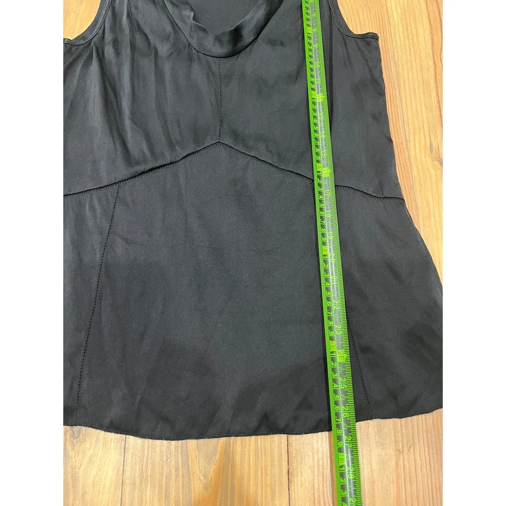 Tory Burch Black Silk Sleeveless Cowl Neck‎ Tank Top Women's Size 6